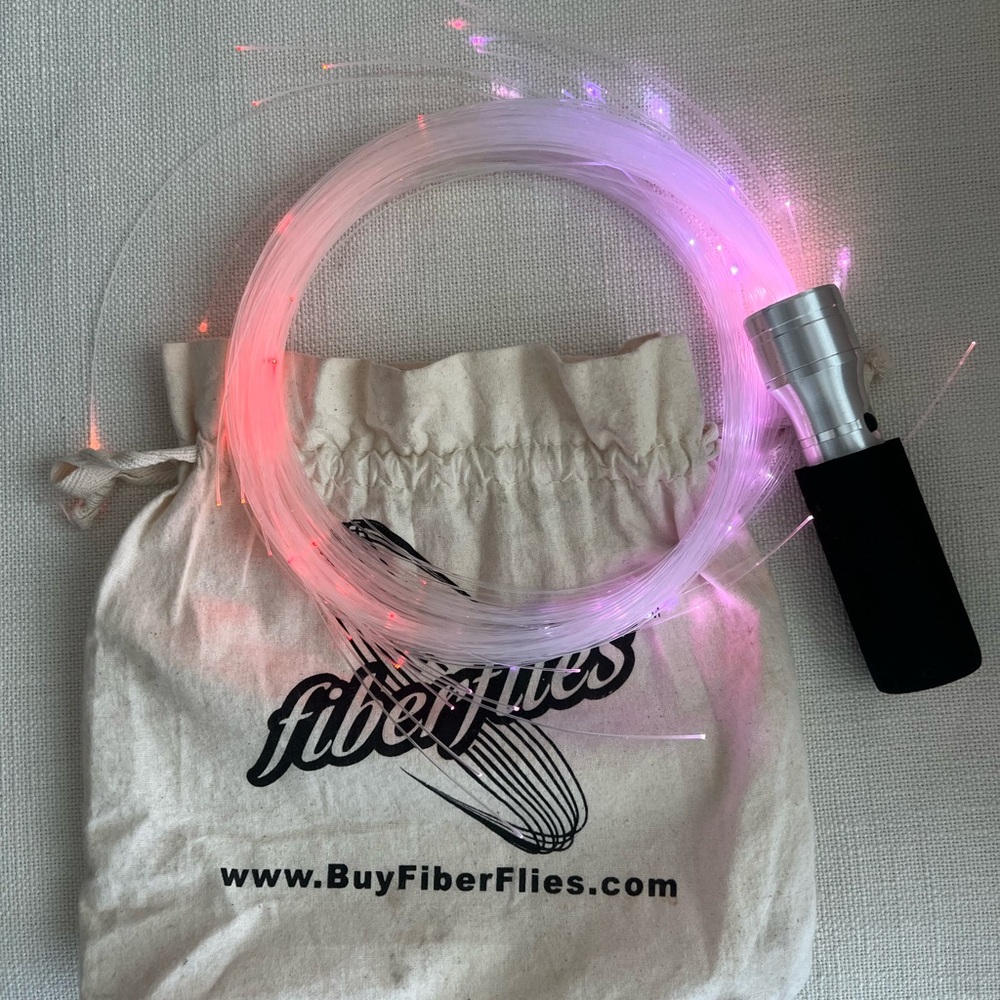 LED Whip with Silver Handle